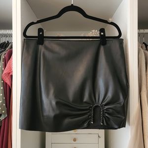 NWT Zara Faux Leather Mini Skirt